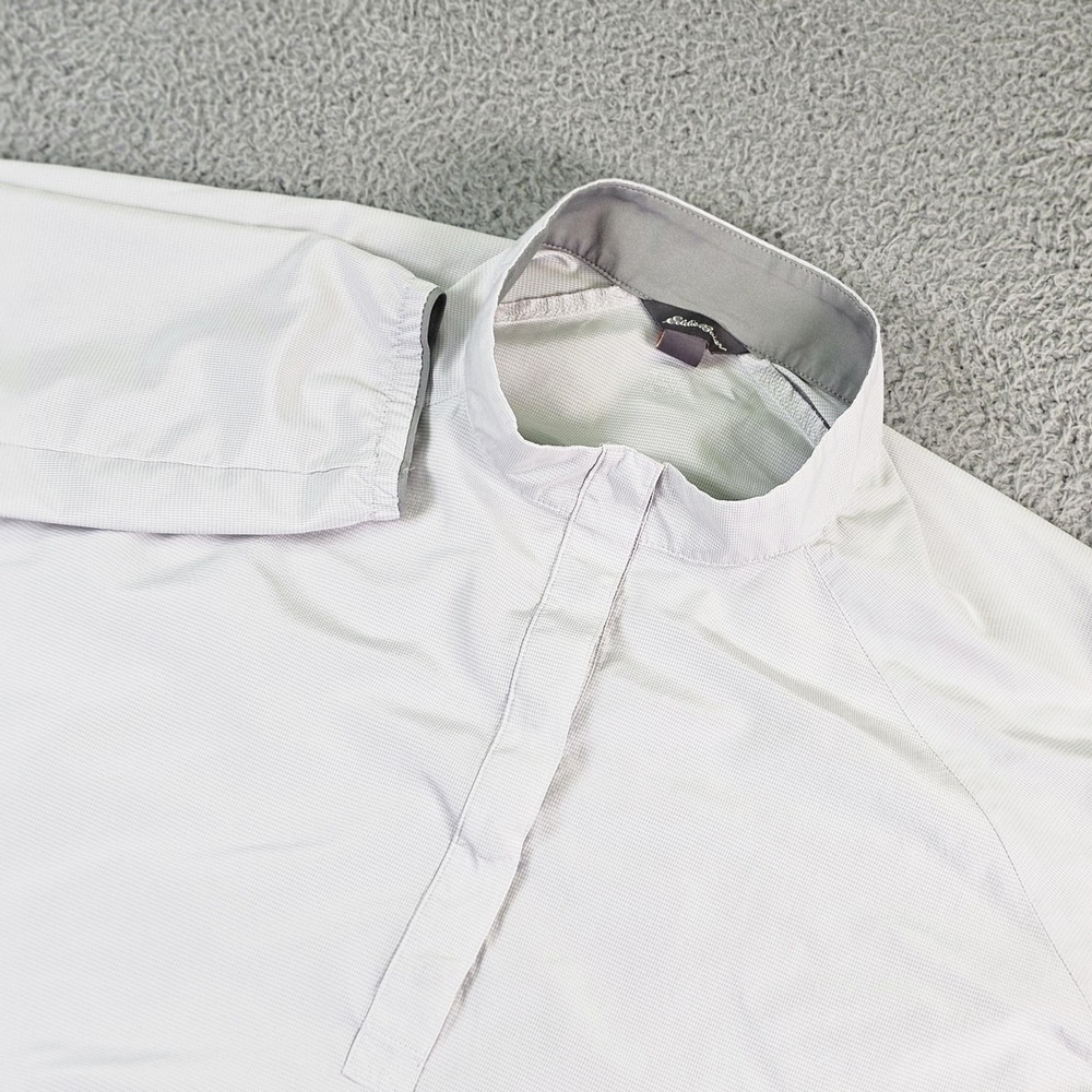 Eddie Bauer Jacket Womens XL White Sport‎ Shop Windbreaker Pullover Ventilated